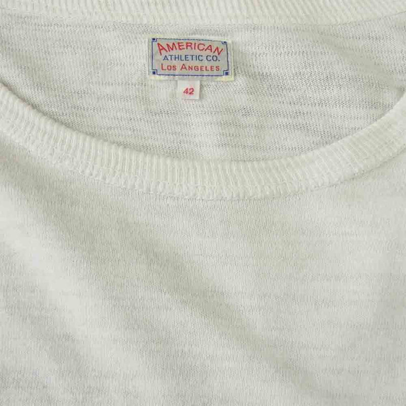 The REAL McCOY'S ザリアルマッコイズ AMERICAN ATHLETIC アメリカンアスレチック SOLID L/S TEE 無地 長袖 Ｔシャツ ホワイト系 XL【中古】