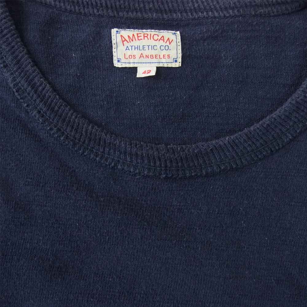 The REAL McCOY'S ザリアルマッコイズ AMERICAN ATHLETIC アメリカンアスレチック SOLID TEE 無地 Ｔシャツ ネイビー系 42【中古】