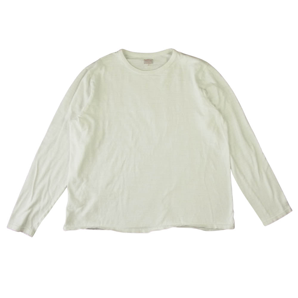 The REAL McCOY'S ザリアルマッコイズ AMERICAN ATHLETIC アメリカンアスレチック SOLID L/S TEE 無地 長袖 Ｔシャツ ホワイト系 XL【中古】
