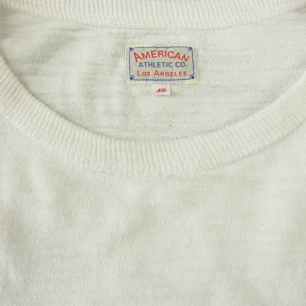 The REAL McCOY'S ザリアルマッコイズ AMERICAN ATHLETIC アメリカンアスレチック SOLID L/S TEE 無地 長袖 Ｔシャツ ホワイト系 XL【中古】