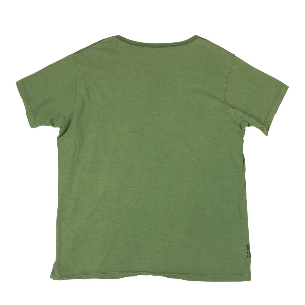 The REAL McCOY'S ザリアルマッコイズ サイド ステンシル プリント 半袖 Tシャツ カーキ系【中古】