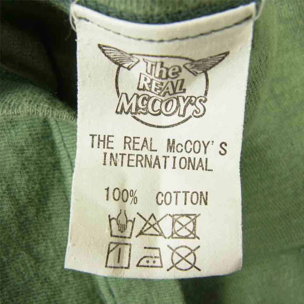 The REAL McCOY'S ザリアルマッコイズ サイド ステンシル プリント 半袖 Tシャツ カーキ系【中古】