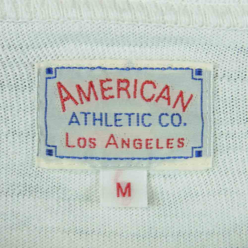 The REAL McCOY'S ザリアルマッコイズ AMERICAN ATHLETIC アメリカンアスレチック プリント 半袖 Tシャツ ホワイト系 M【中古】