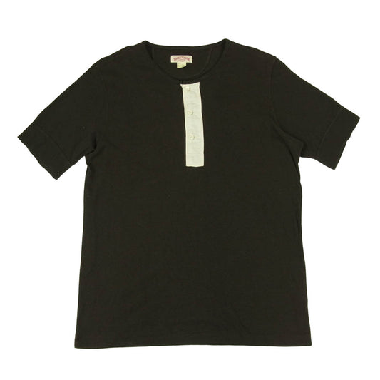 The REAL McCOY'S ザリアルマッコイズ DOUBLE DIAMOND ダブルダイヤモンド ヘンリーネック Tシャツ チャコール系 38【中古】