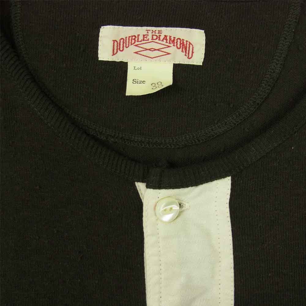 The REAL McCOY'S ザリアルマッコイズ DOUBLE DIAMOND ダブルダイヤモンド ヘンリーネック Tシャツ チャコール系 38【中古】