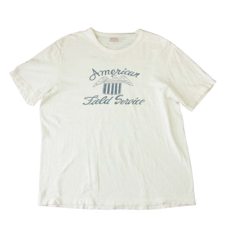 The REAL McCOY'S ザリアルマッコイズ AMERICAN ATHLETIC アメリカンアスレチック プリント Tシャツ ホワイト系 XL【中古】