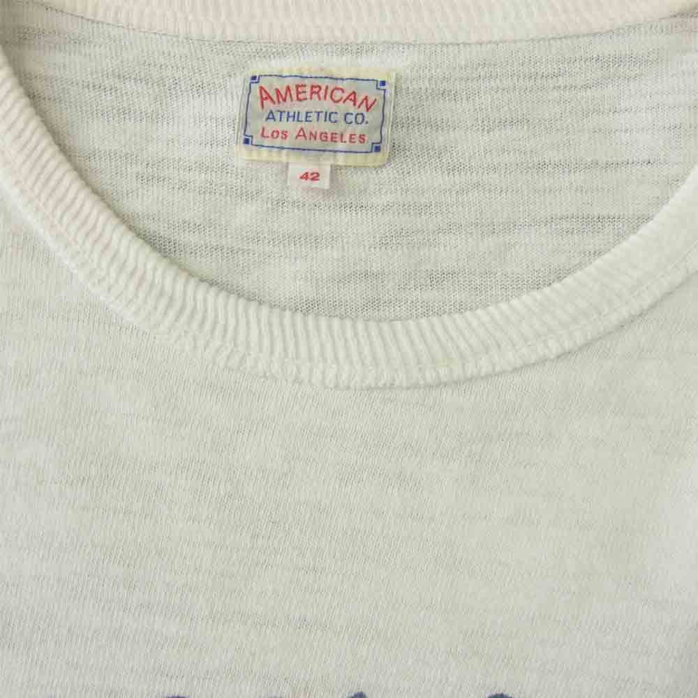 The REAL McCOY'S ザリアルマッコイズ AMERICAN ATHLETIC アメリカンアスレチック プリント Tシャツ ホワイト系 XL【中古】