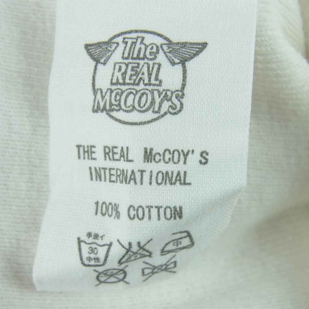 The REAL McCOY'S ザリアルマッコイズ BALLPARK ボールパーク ヘンリーネック 半袖 Tシャツ ホワイト系 M【中古】