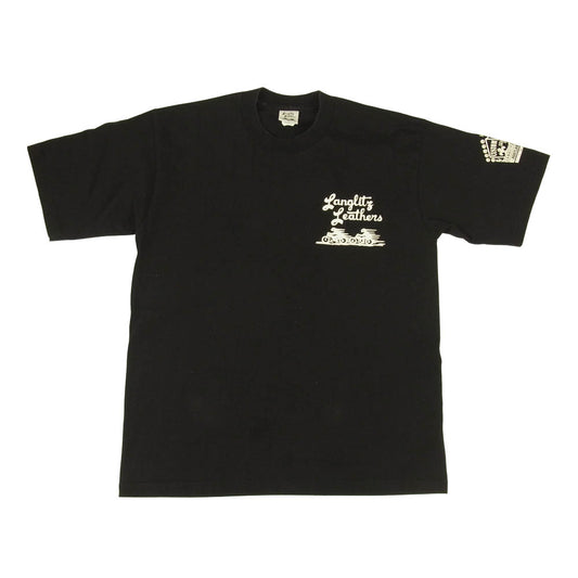 LANGLITZ LEATHERS ラングリッツレザーズ ショートスリーブ 半袖 プリント Tシャツ BLACK ブラック系 M【中古】