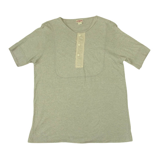 The REAL McCOY'S ザリアルマッコイズ DOUBLE DIAMOND ダブルダイヤモンド ヘンリーネック Tシャツ グレー系 L【中古】