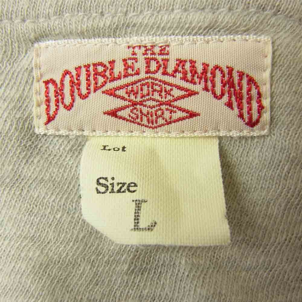 The REAL McCOY'S ザリアルマッコイズ DOUBLE DIAMOND ダブルダイヤモンド ヘンリーネック Tシャツ グレー系 L【中古】