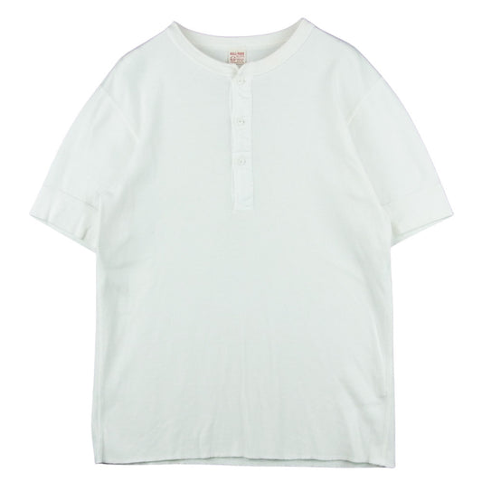 The REAL McCOY'S ザリアルマッコイズ BALLPARK ボールパーク ヘンリーネック 半袖 Tシャツ ホワイト系 M【中古】