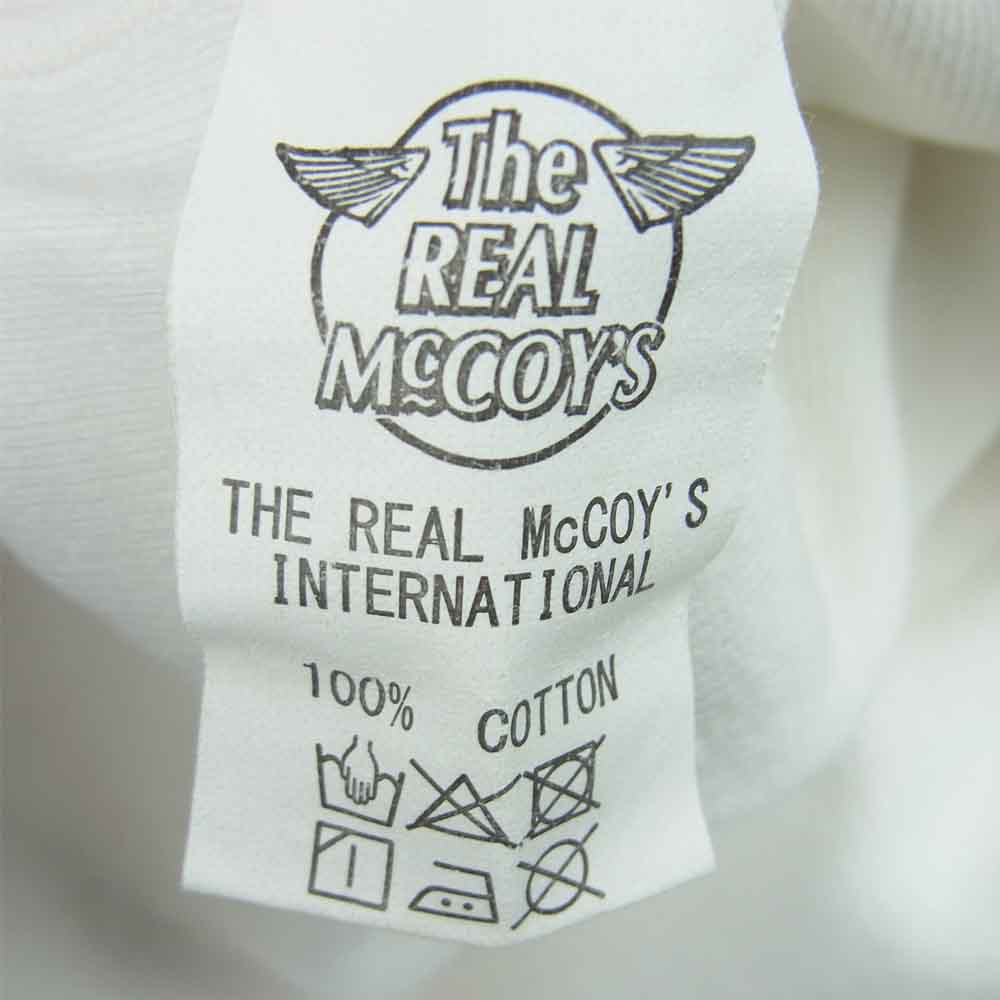 The REAL McCOY'S ザリアルマッコイズ BALLPARK ボールパーク ヘンリーネック 半袖 Tシャツ ホワイト系 M【中古】