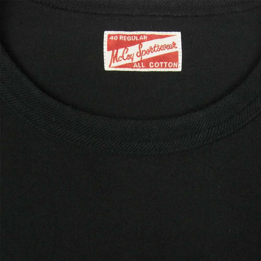 The REAL McCOY'S ザリアルマッコイズ マッコイスポーツウェア 長袖 Tシャツ ブラック系 40【中古】