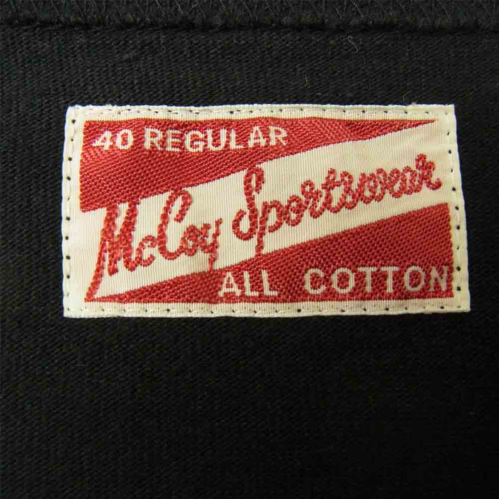 The REAL McCOY'S ザリアルマッコイズ マッコイスポーツウェア 長袖 Tシャツ ブラック系 40【中古】