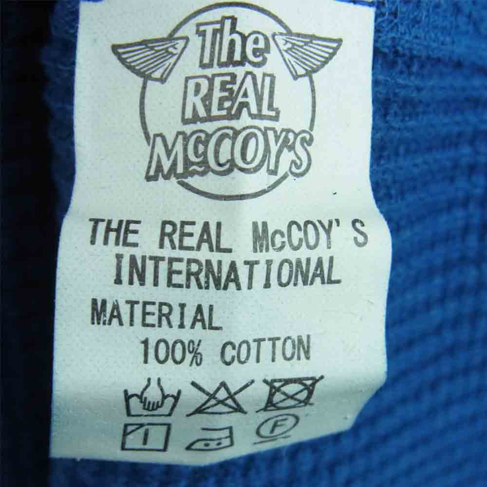 The REAL McCOY'S ザリアルマッコイズ マッコイスポーツウェア サーマル 半袖 Tシャツ ブルー系 38【中古】
