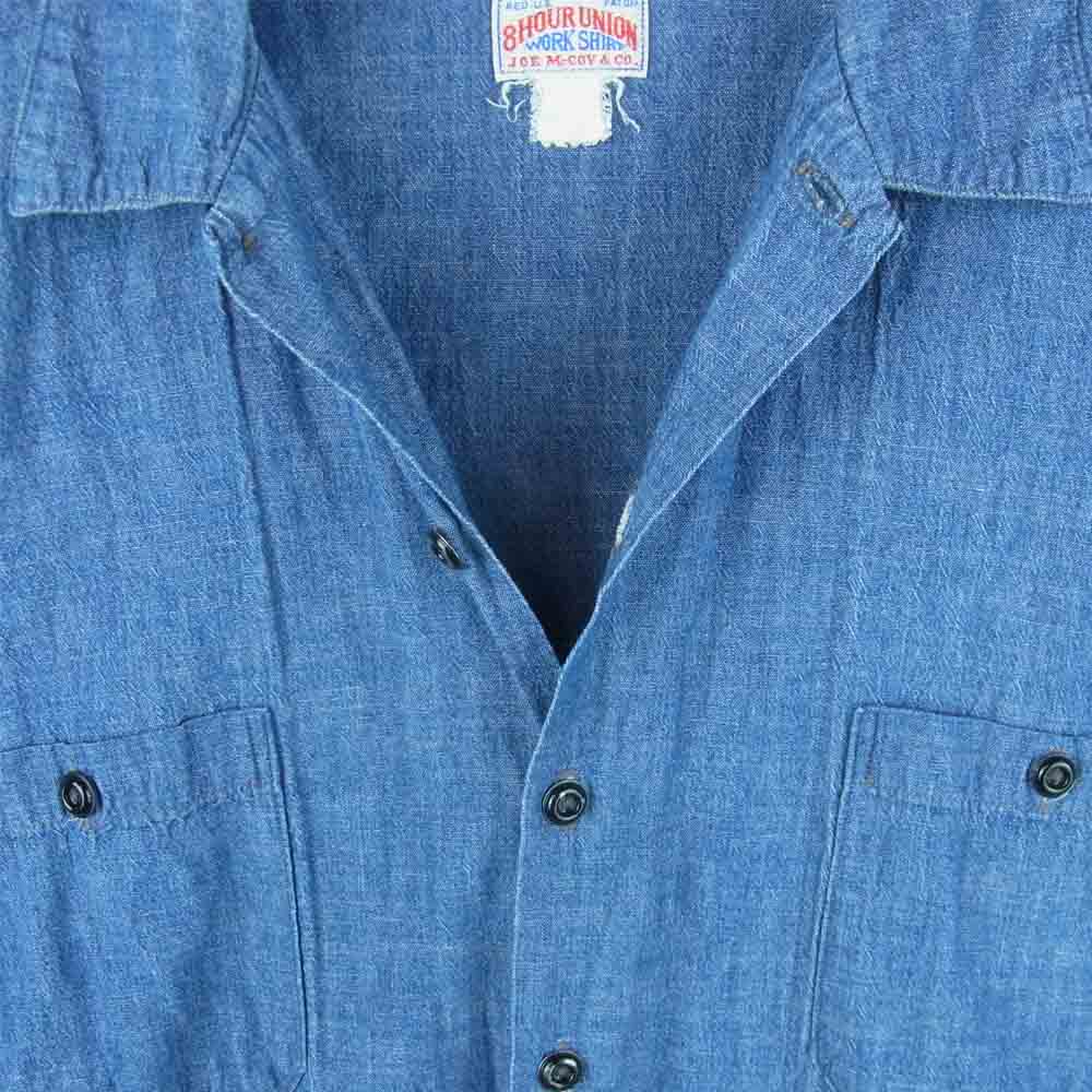 The REAL McCOY'S ザリアルマッコイズ JOE McCOY 8hour Union 長袖 コットン シャツ インディゴブルー系 16【中古】