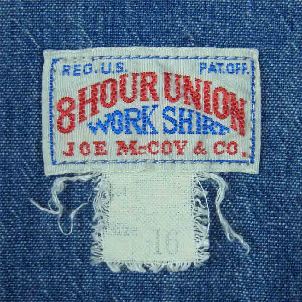 The REAL McCOY'S ザリアルマッコイズ JOE McCOY 8hour Union 長袖 コットン シャツ インディゴブルー系 16【中古】