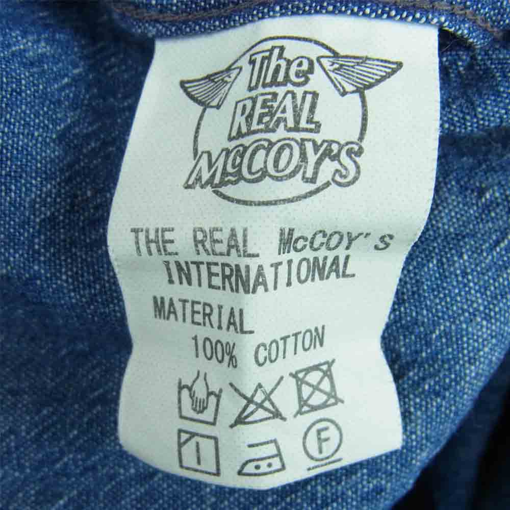 The REAL McCOY'S ザリアルマッコイズ JOE McCOY 8hour Union 長袖 コットン シャツ インディゴブルー系 16【中古】