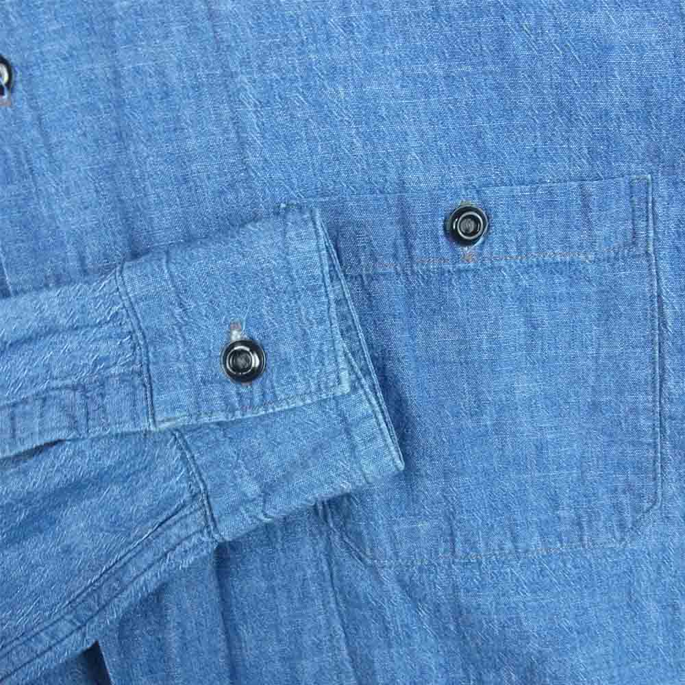 The REAL McCOY'S ザリアルマッコイズ JOE McCOY 8hour Union 長袖 コットン シャツ インディゴブルー系 16【中古】
