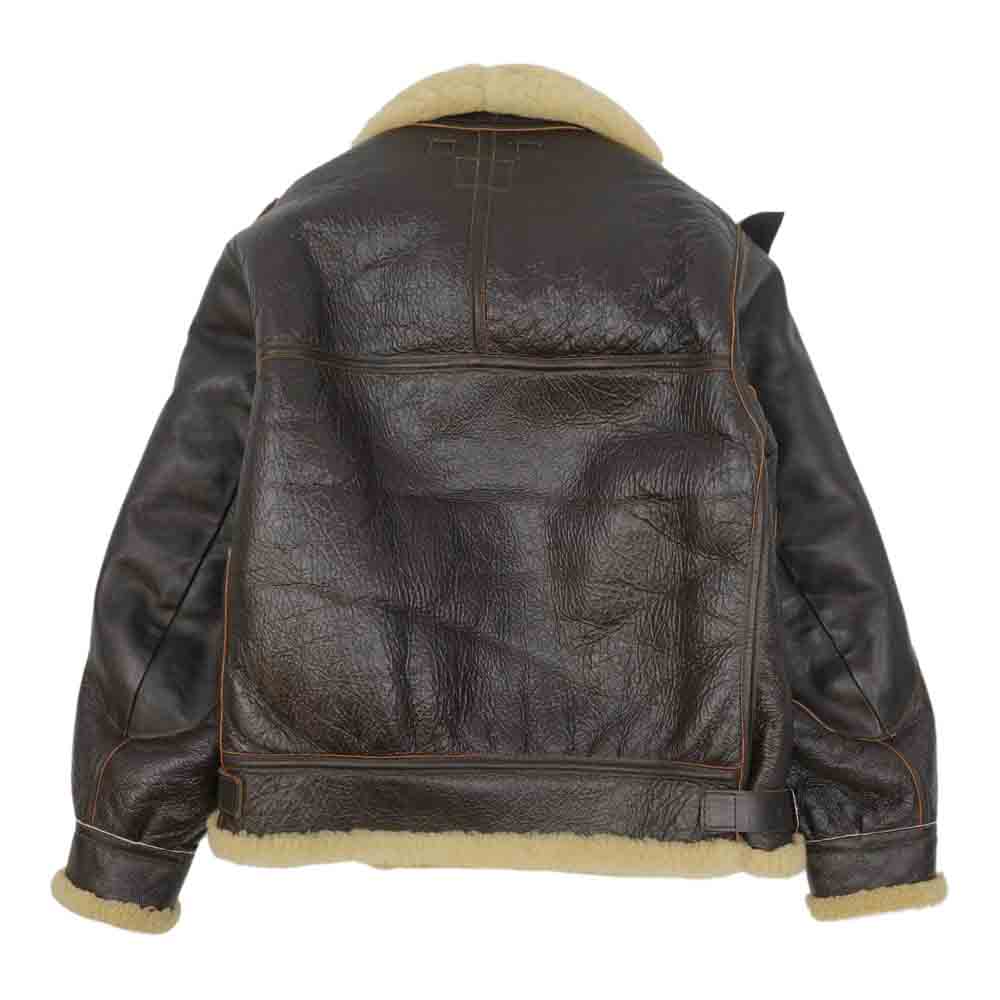 The REAL McCOY'S ザリアルマッコイズ TYPE B-3 REAL McCOY MFG. CO. シープ × ホースハイド ムートン フライト ジャケット ダークブラウン系 40【美品】【中古】