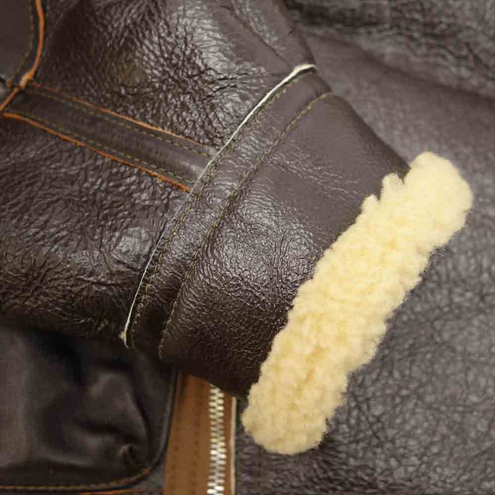 The REAL McCOY'S ザリアルマッコイズ TYPE B-3 REAL McCOY MFG. CO. シープ × ホースハイド ムートン フライト ジャケット ダークブラウン系 40【美品】【中古】