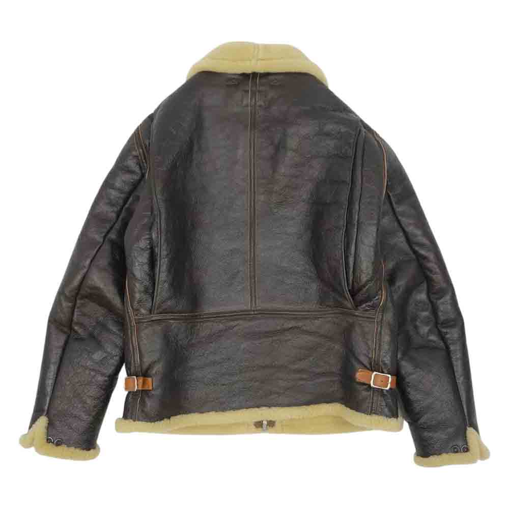 The REAL McCOY'S ザリアルマッコイズ TYPE B-6 REAL MCCOY MFG. CO.  シープ × ホースハイド フライトジャケット ボンバージャケット ムートン ダークブラウン系 40【美品】【中古】