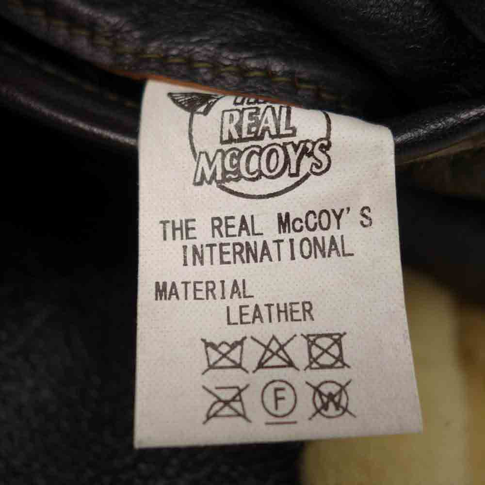 The REAL McCOY'S ザリアルマッコイズ TYPE B-6 REAL MCCOY MFG. CO.  シープ × ホースハイド フライトジャケット ボンバージャケット ムートン ダークブラウン系 40【美品】【中古】