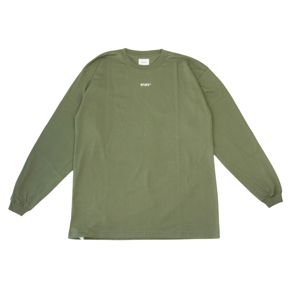 WTAPS ダブルタップス 21AW 212PCDT-LT02S CROSSBONES / SCREEN LS TEE クロスボーン ロングスリーブ Tシャツ カーキ系 L【新古品】【未使用】【中古】