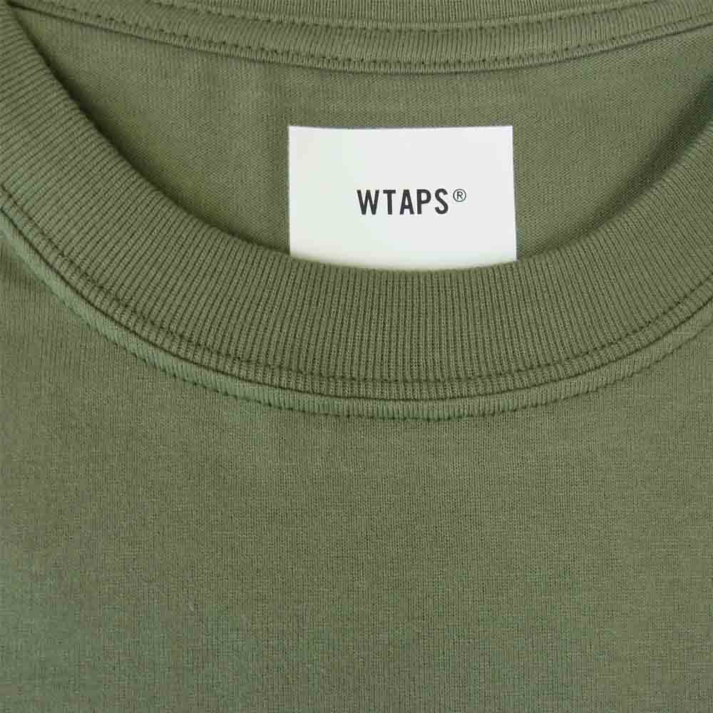 WTAPS ダブルタップス 21AW 212PCDT-LT02S CROSSBONES / SCREEN LS TEE クロスボーン ロングスリーブ Tシャツ カーキ系 L【新古品】【未使用】【中古】