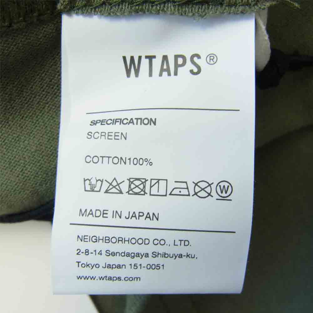 WTAPS ダブルタップス 21AW 212PCDT-LT02S CROSSBONES / SCREEN LS TEE クロスボーン ロングスリーブ Tシャツ カーキ系 L【新古品】【未使用】【中古】