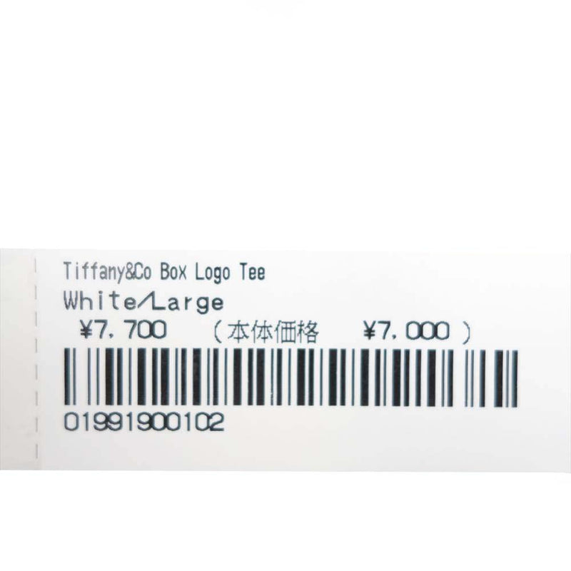 Supreme シュプリーム 21AW TIFFANY&Co Box Logo Tee ティファニー ボックスロゴ ホワイト系 L【新古品】【未使用】【中古】