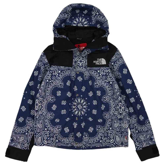 Supreme シュプリーム ノースフェイス THE NORTH FACE 14AW Bandana Mountain Parka バンダナ マウンテンジャケット ネイビー系 M【中古】