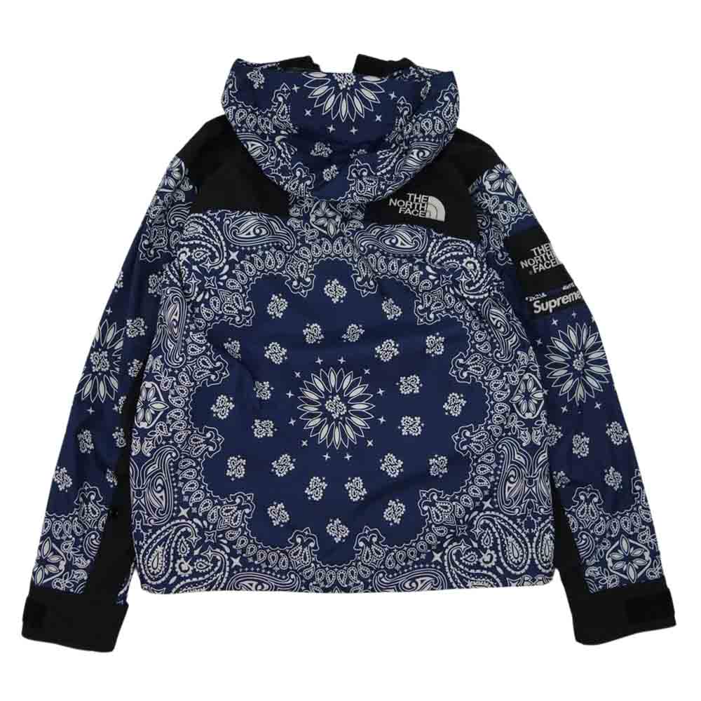Supreme シュプリーム ノースフェイス THE NORTH FACE 14AW Bandana Mountain Parka バンダナ マウンテンジャケット ネイビー系 M【中古】