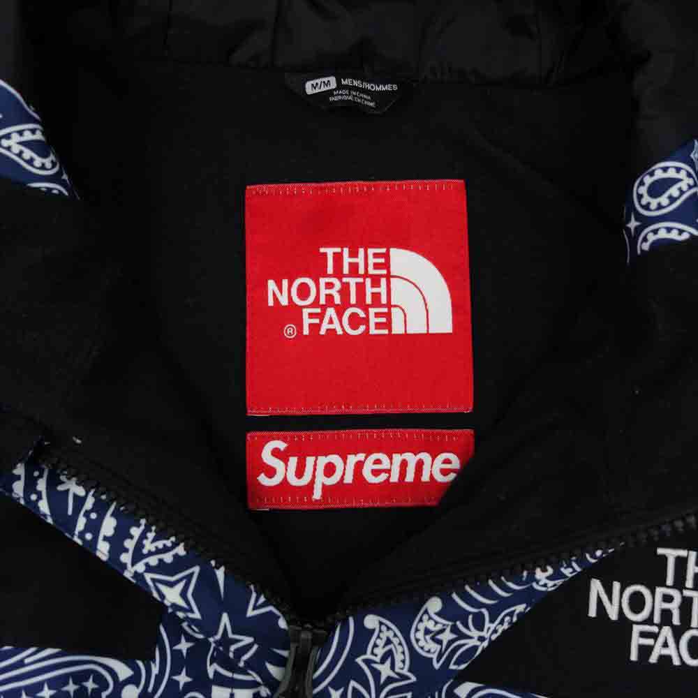 Supreme シュプリーム ノースフェイス THE NORTH FACE 14AW Bandana Mountain Parka バンダナ マウンテンジャケット ネイビー系 M【中古】