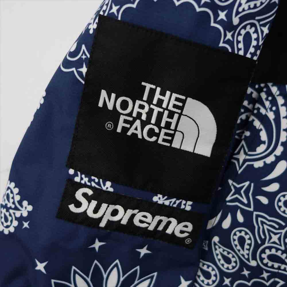 Supreme シュプリーム ノースフェイス THE NORTH FACE 14AW Bandana Mountain Parka バンダナ マウンテンジャケット ネイビー系 M【中古】