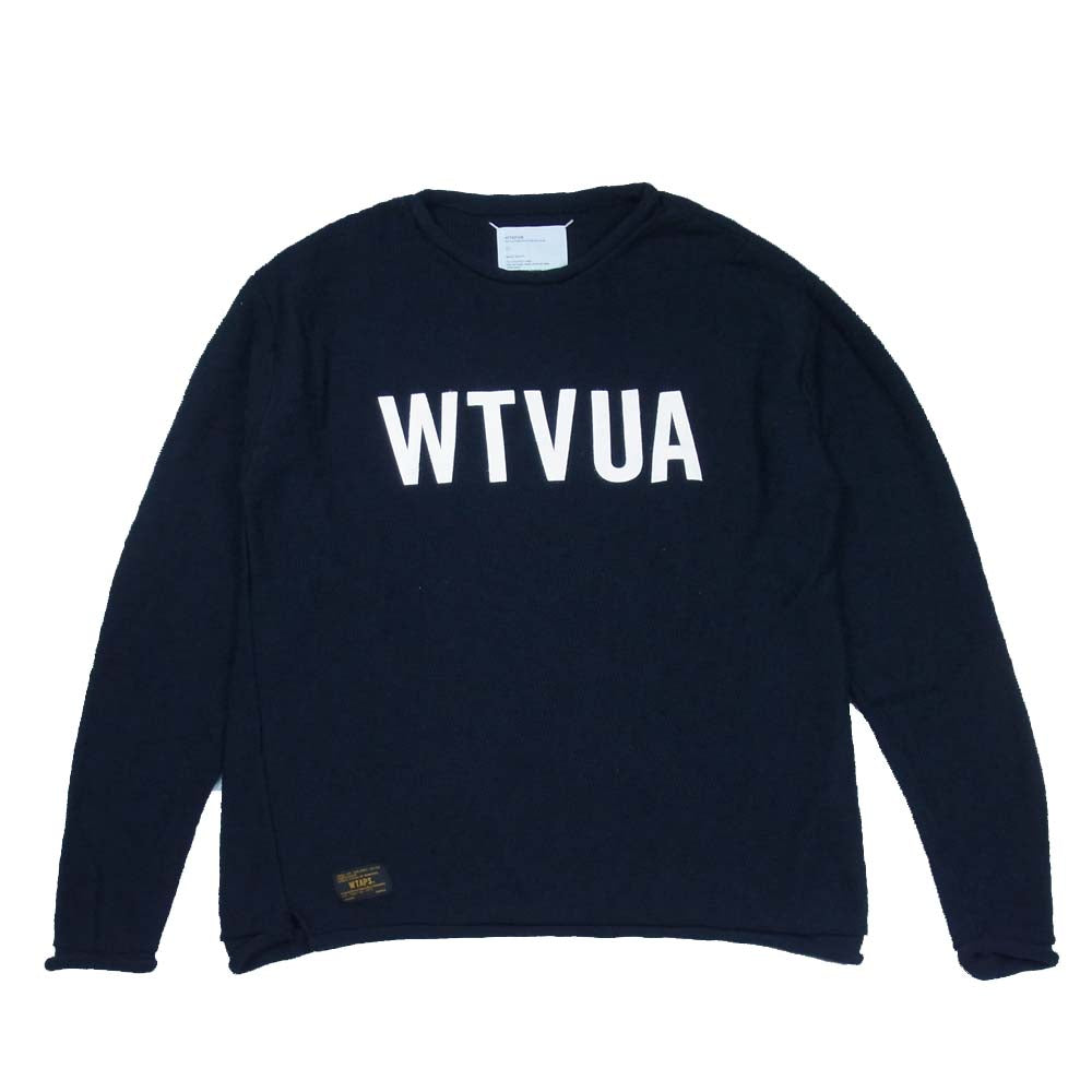 WTAPS ダブルタップス 17AW 172MADT-KNM03 AVANT SWEATER. COAC ロゴ セーター ブラック系 1【美品】【中古】