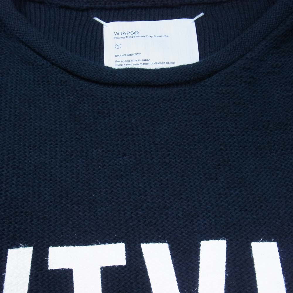 WTAPS ダブルタップス 17AW 172MADT-KNM03 AVANT SWEATER. COAC ロゴ セーター ブラック系 1【美品】【中古】