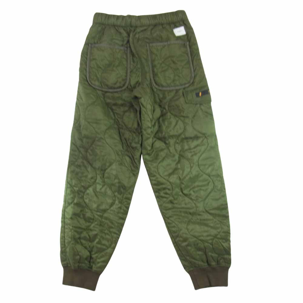 WTAPS ダブルタップス 19AW 192TQDT-PTM02 WLT TROUSERS ライナー キルティング パンツ カーキ系 01【美品】【中古】