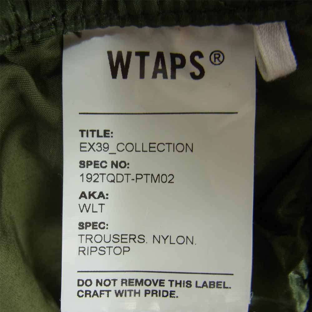 WTAPS ダブルタップス 19AW 192TQDT-PTM02 WLT TROUSERS ライナー キルティング パンツ カーキ系 01【美品】【中古】