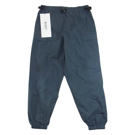 WTAPS ダブルタップス 18AW 182GWDT-PTM01 TRACKS TROUSERS. NYLON. TUSSAH ナイロン トラックス トラウザーズ パンツ ネイビー系 01【美品】【中古】
