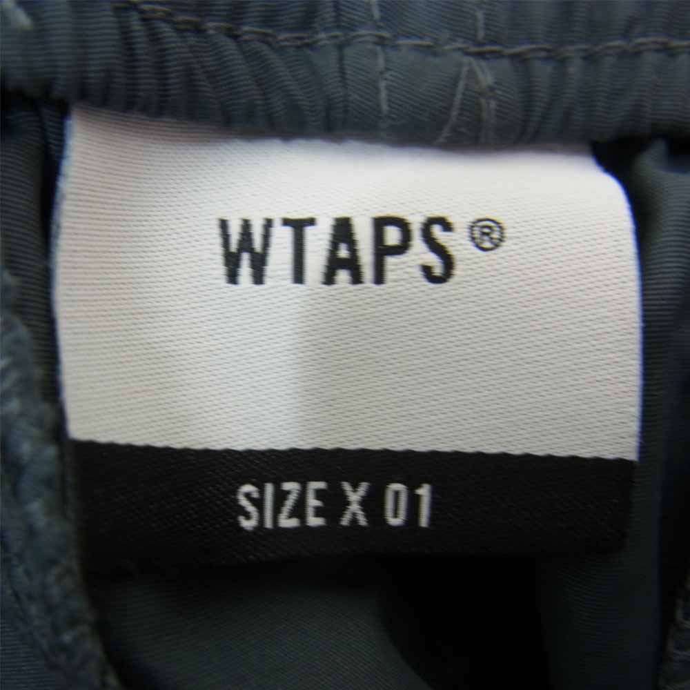 WTAPS ダブルタップス 18AW 182GWDT-PTM01 TRACKS TROUSERS. NYLON. TUSSAH ナイロン トラックス トラウザーズ パンツ ネイビー系 01【美品】【中古】