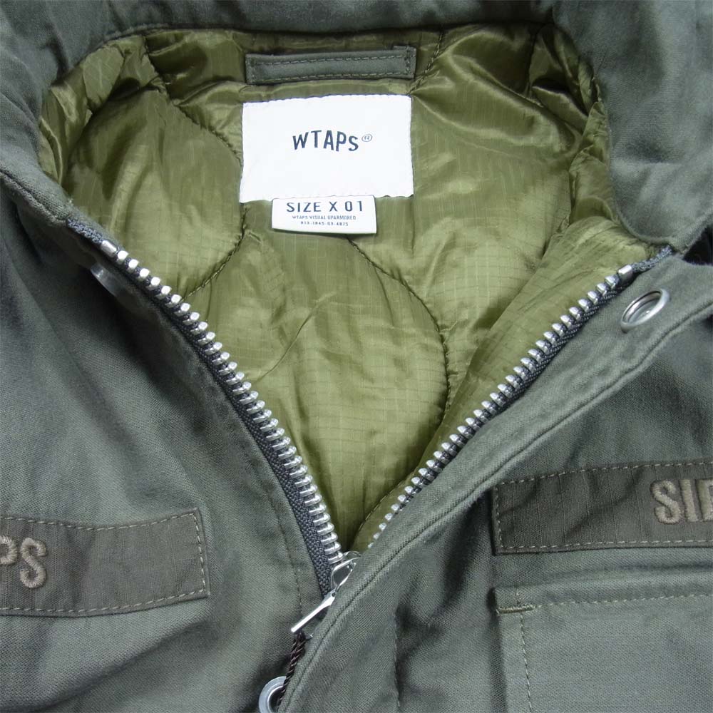 WTAPS ダブルタップス 17AW 172WVDT-JKM01 A-1 JACKET CONY SATIN ミリタリー ジャケット カーキ系 1【美品】【中古】