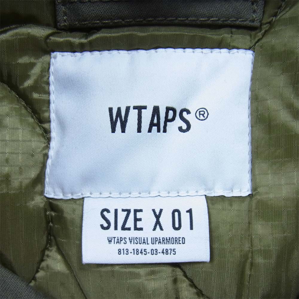 WTAPS ダブルタップス 17AW 172WVDT-JKM01 A-1 JACKET CONY SATIN ミリタリー ジャケット カーキ系 1【美品】【中古】