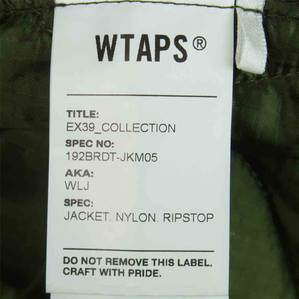 WTAPS ダブルタップス 19AW 192BRDT-JKM05 WLJ JACKET ライナー キルティング ジャケット カーキ系 01【美品】【中古】