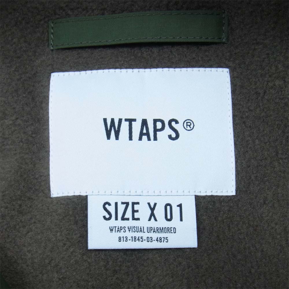 WTAPS ダブルタップス 19AW 192BRDT-JKM02 INCOM JACKET バックロゴ フーデット ジャケット カーキ系 1【美品】【中古】