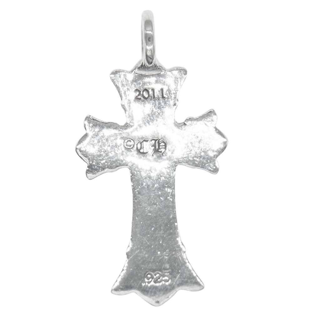 CHROME HEARTS クロムハーツ（原本無） ダブル CH クロス パヴェ ダイヤ ペンダントトップ シルバー系【中古】