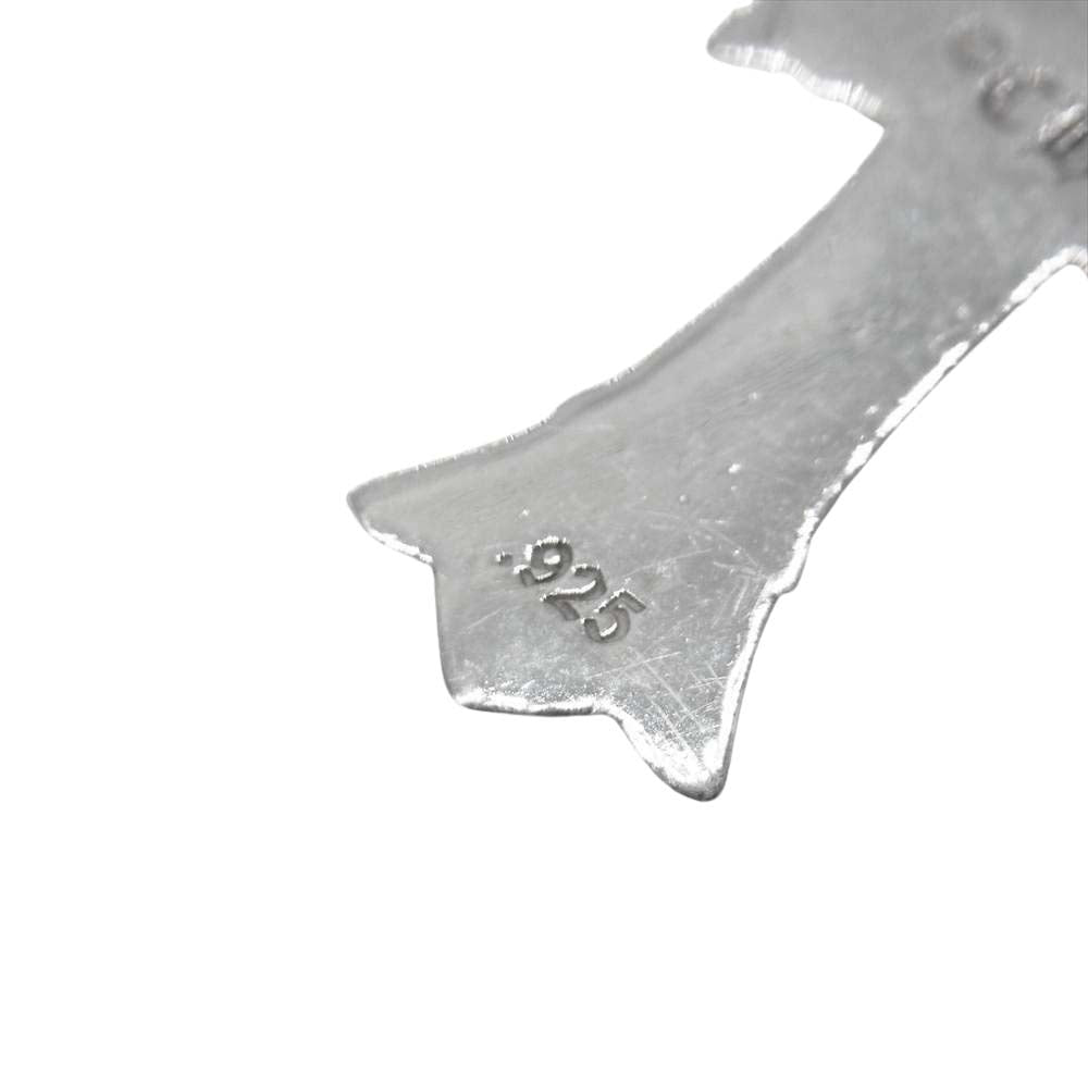 CHROME HEARTS クロムハーツ（原本無） ダブル CH クロス パヴェ ダイヤ ペンダントトップ シルバー系【中古】