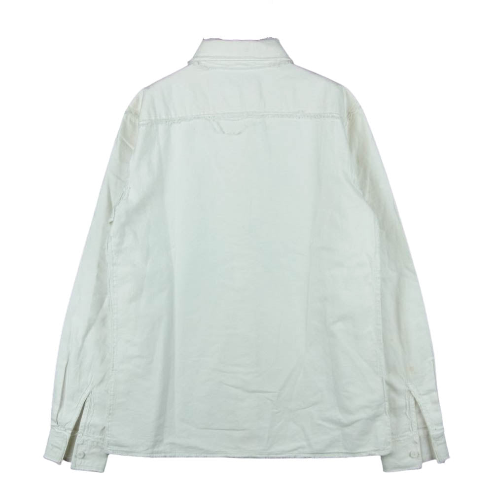 MAISON MARGIELA メゾンマルジェラ 初期 アーカイブ レディースコレクションライン ここのえタグ 00937 カットオフ 長袖 シャツ ホワイト系 40【中古】
