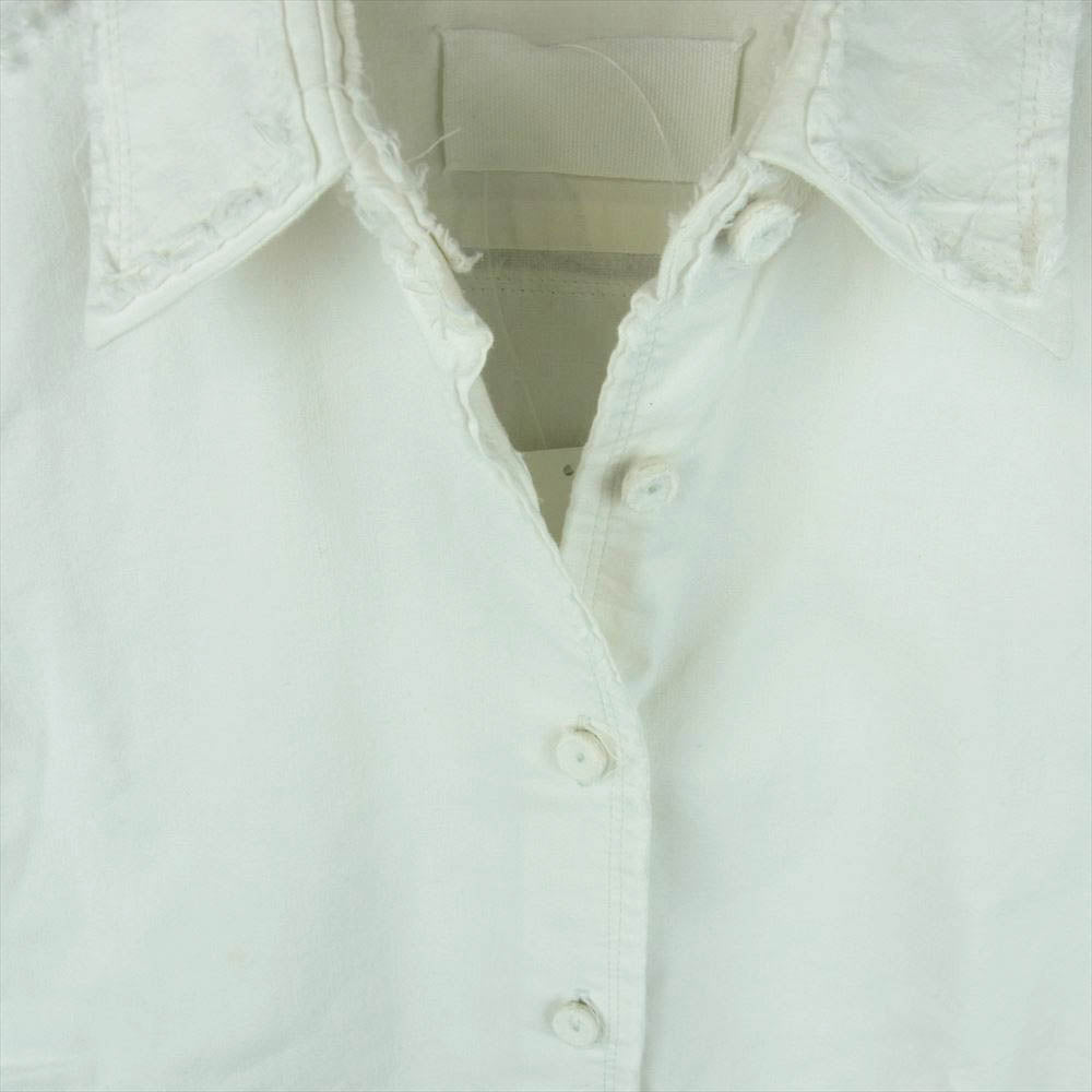 MAISON MARGIELA メゾンマルジェラ 初期 アーカイブ レディースコレクションライン ここのえタグ 00937 カットオフ 長袖 シャツ ホワイト系 40【中古】